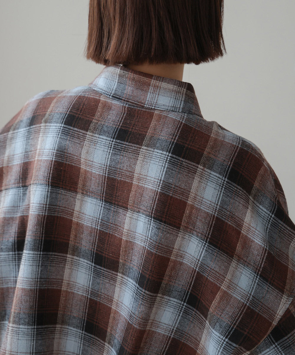 【WEB限定】チェック柄ショートシャツ