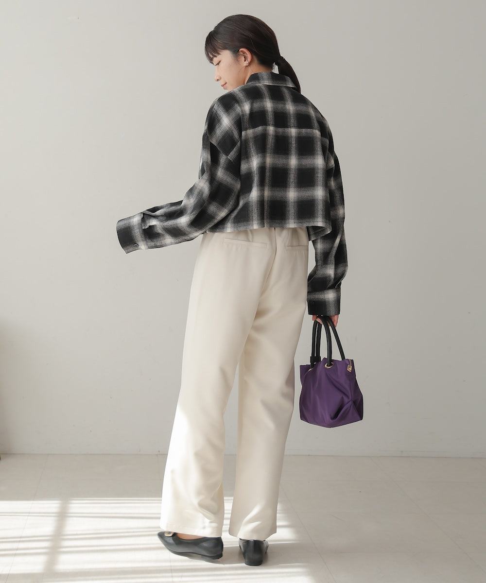 【WEB限定】チェック柄ショートシャツ