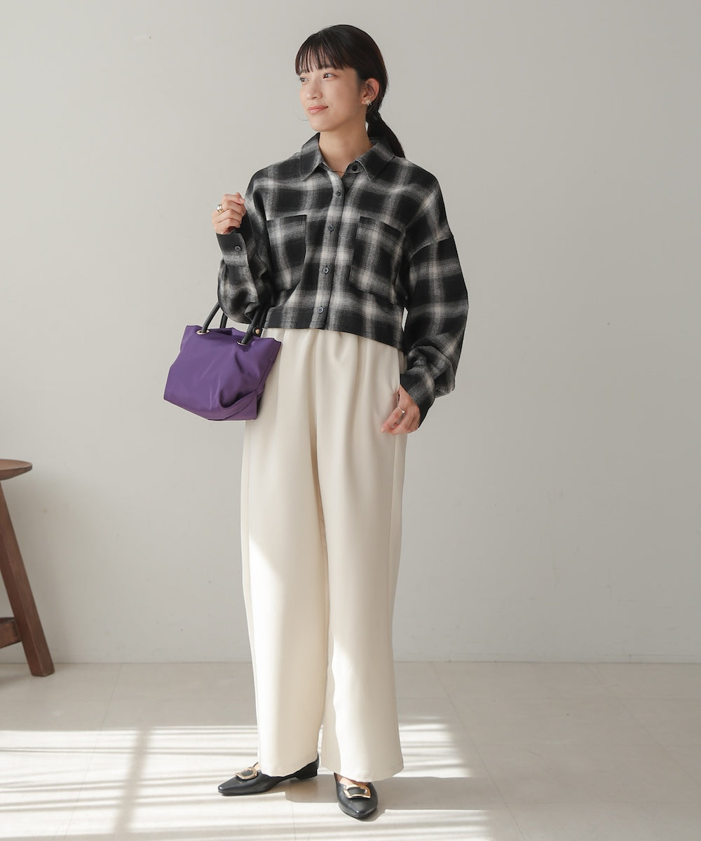 【WEB限定】チェック柄ショートシャツ