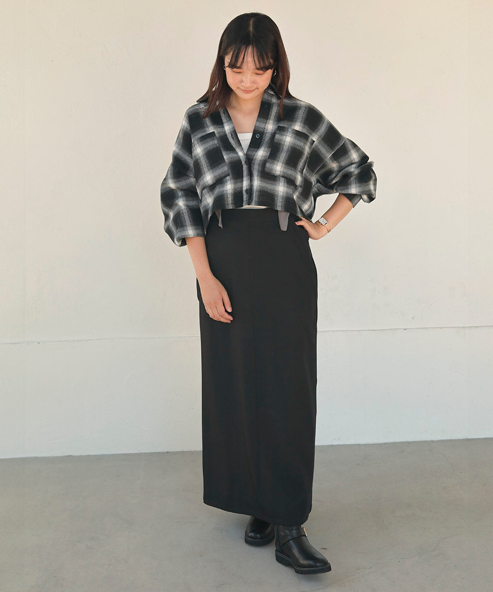 【WEB限定】チェック柄ショートシャツ