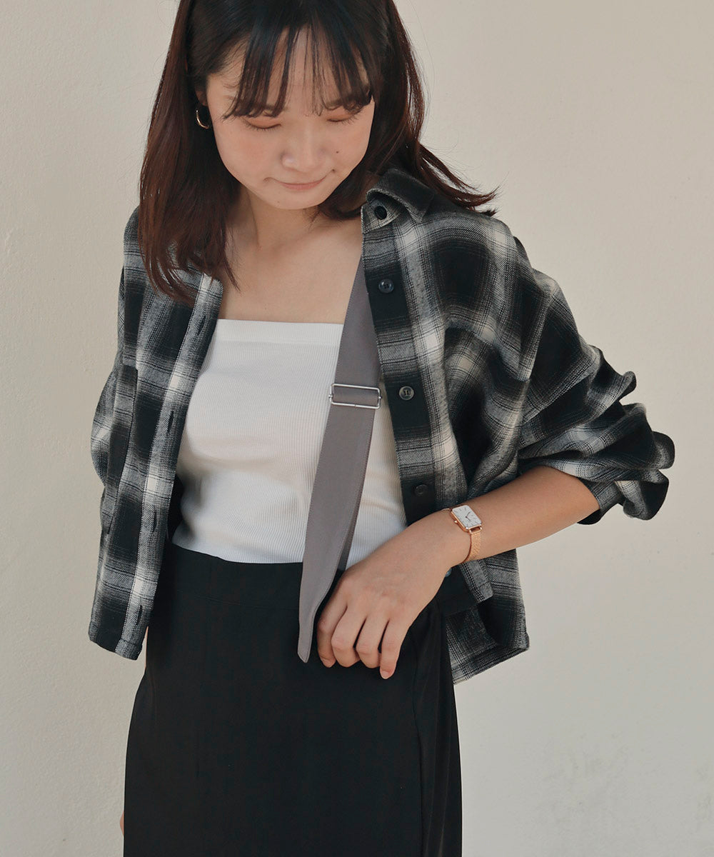 【WEB限定】チェック柄ショートシャツ