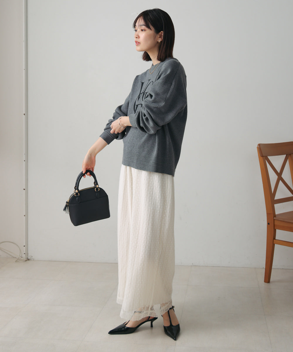 チュールプリーツフレアパンツ