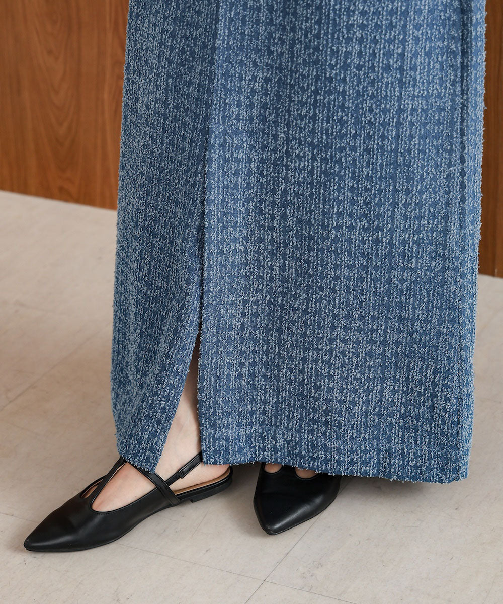 ドットダメージデニムスカート