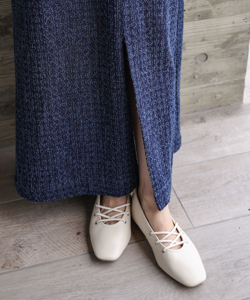 ドットダメージデニムスカート