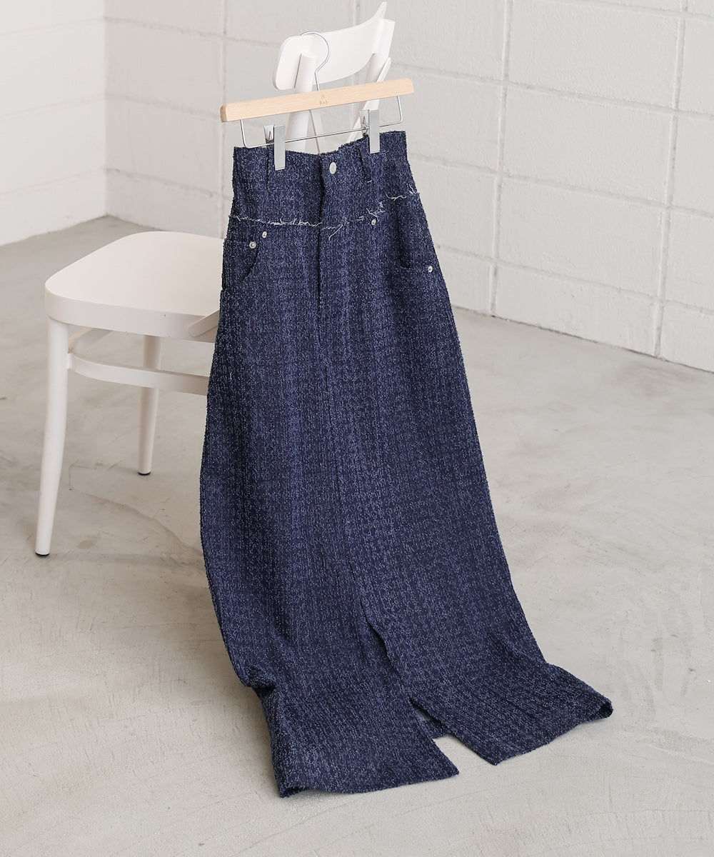 ドットダメージデニムスカート