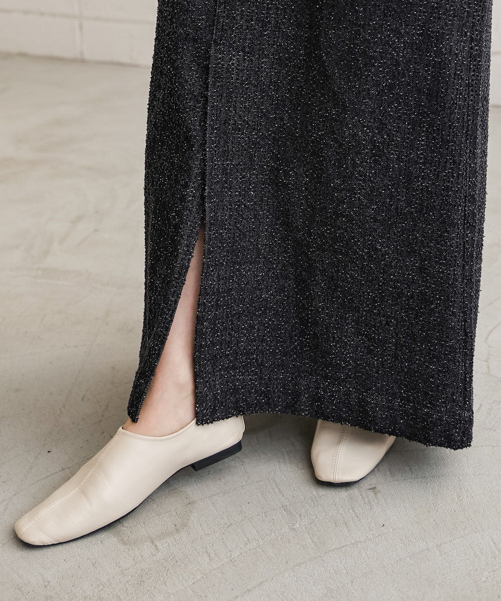 ドットダメージデニムスカート