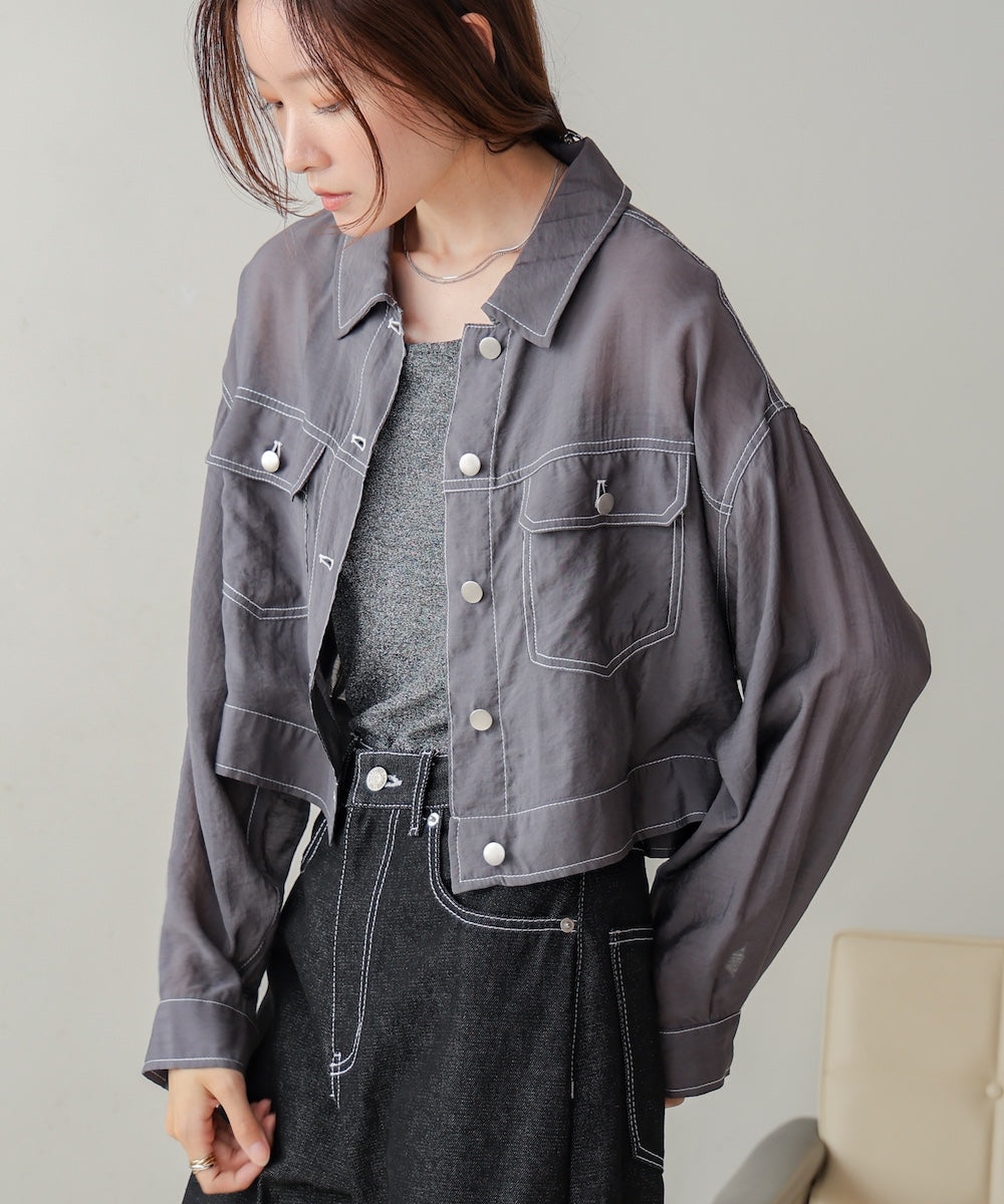 シアーシャツブルゾン