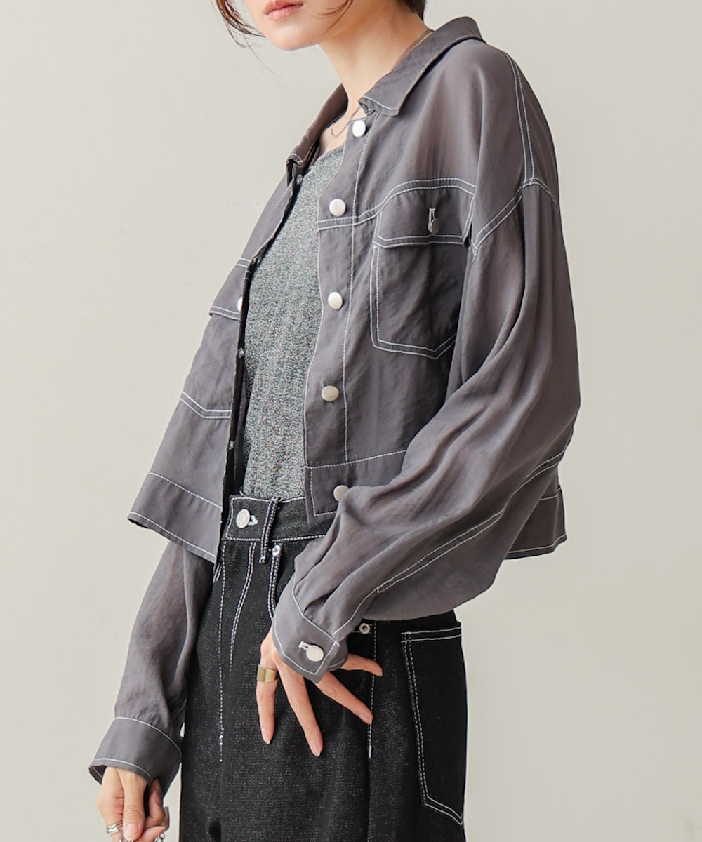 シアーシャツブルゾン