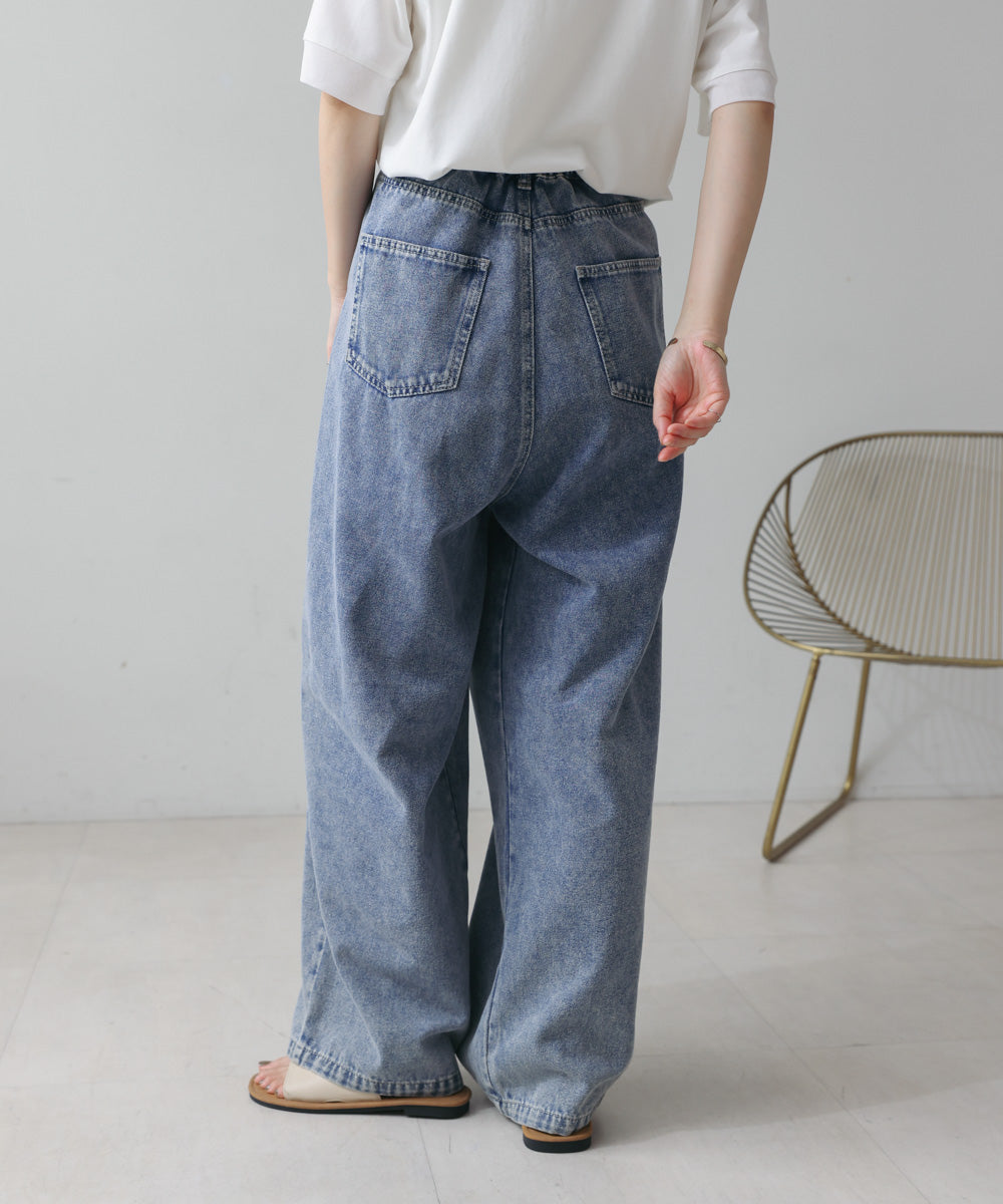 アシメラップデニムパンツ
