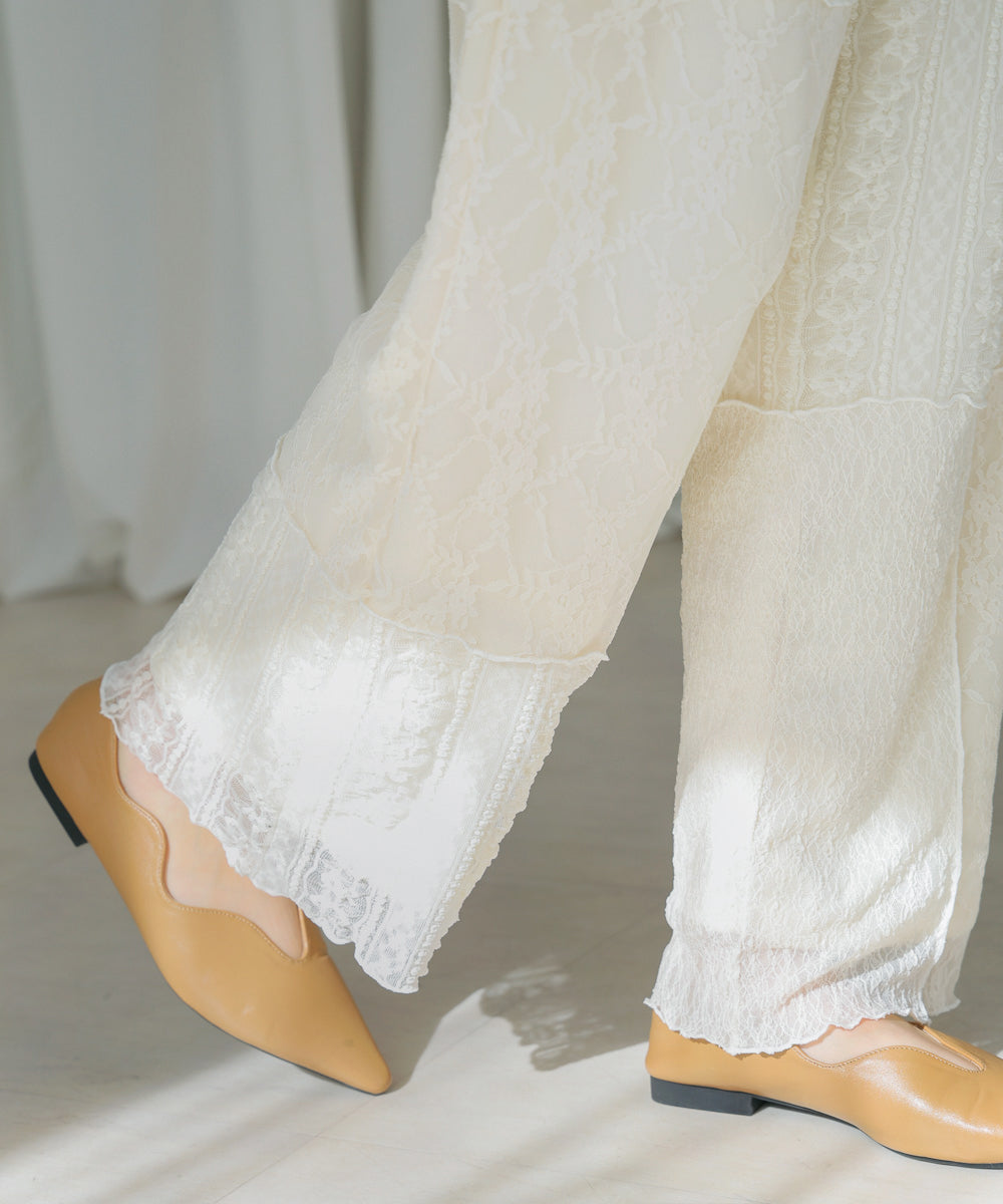 【WEB限定】レースパッチワークパンツ