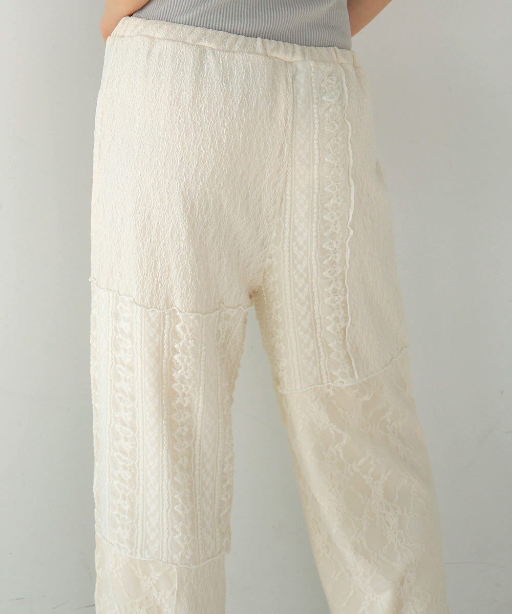 【WEB限定】レースパッチワークパンツ
