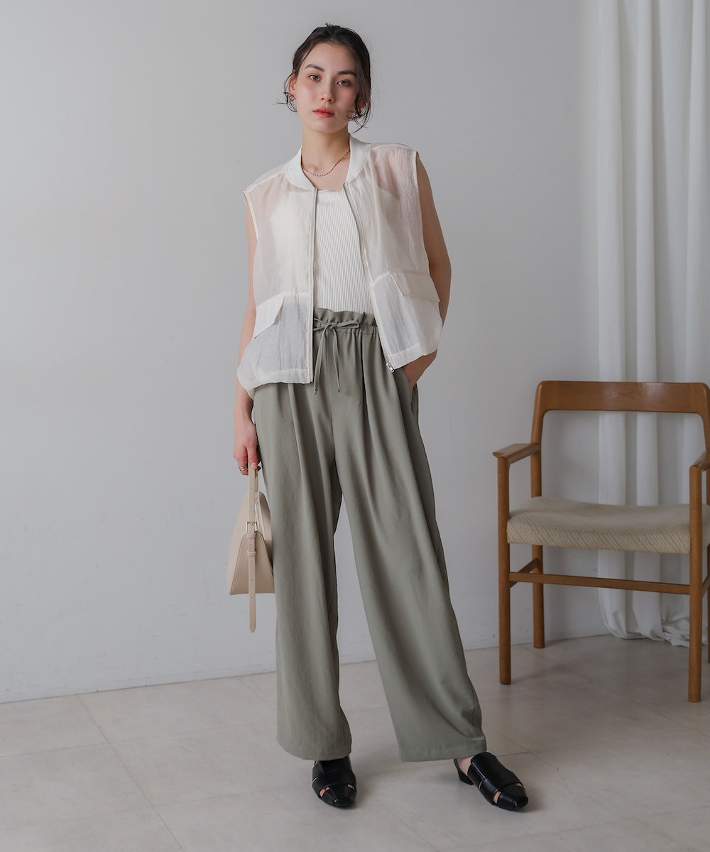 【WEB限定】シアーノースリーブブルゾン
