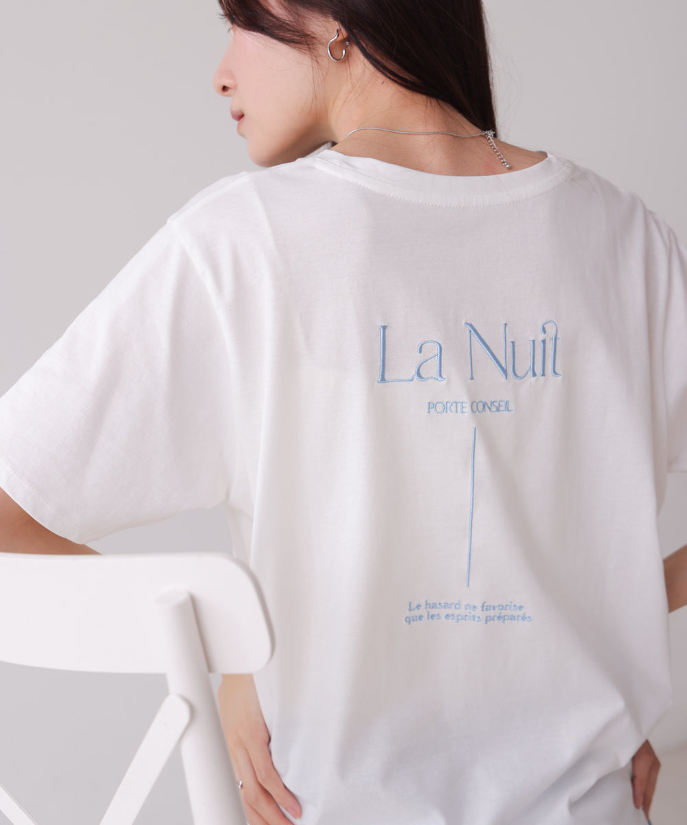 バックロゴ刺繍Tシャツ