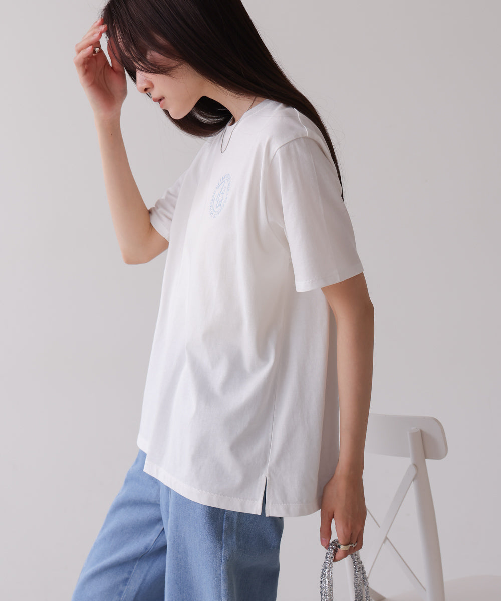 バックロゴ刺繍Tシャツ