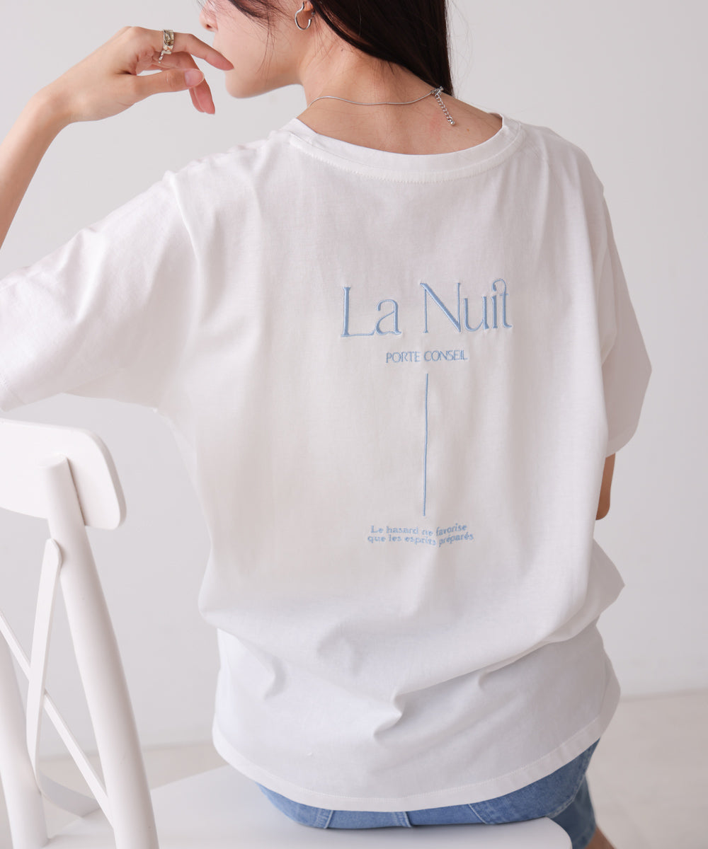 バックロゴ刺繍Tシャツ