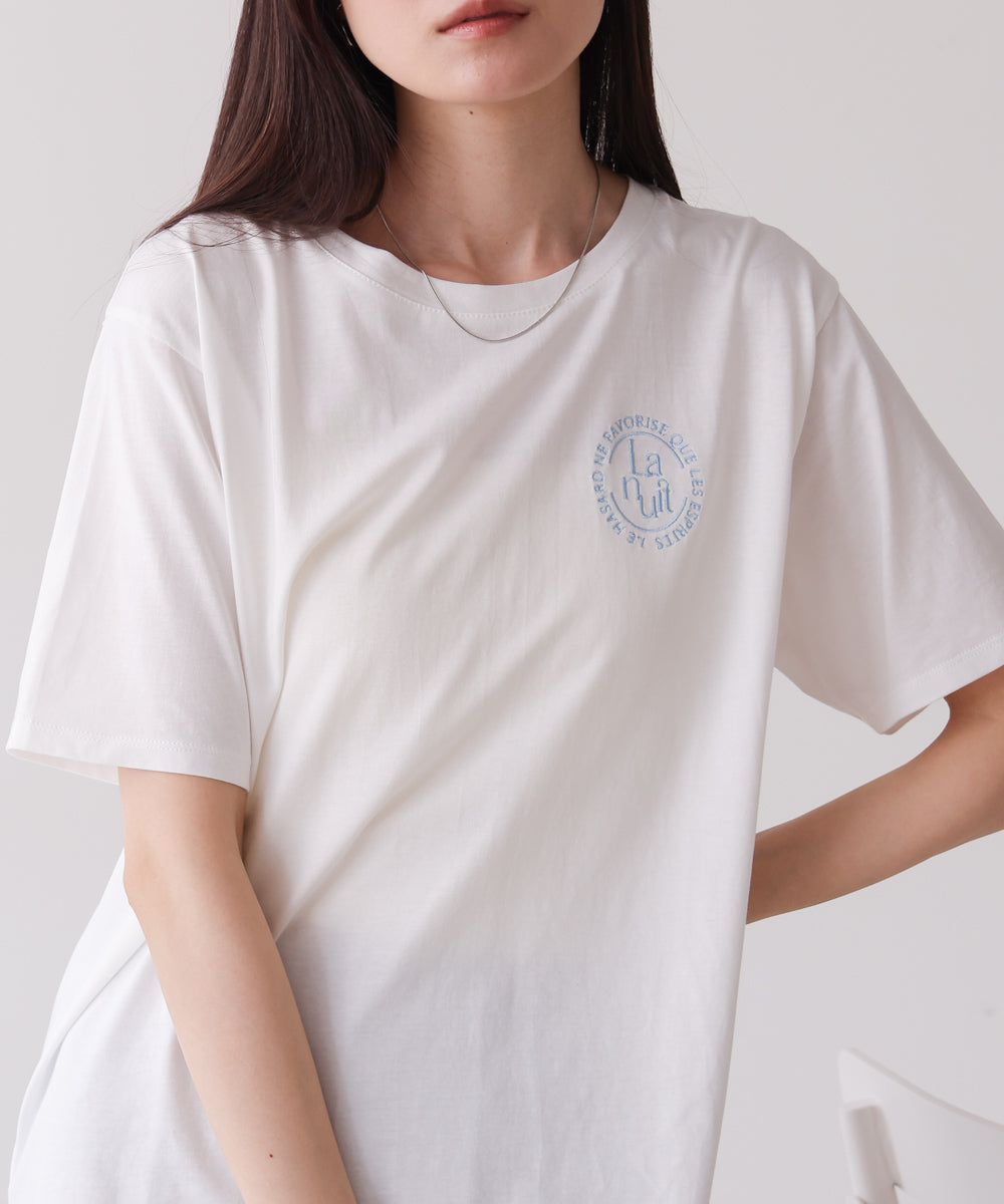 バックロゴ刺繍Tシャツ
