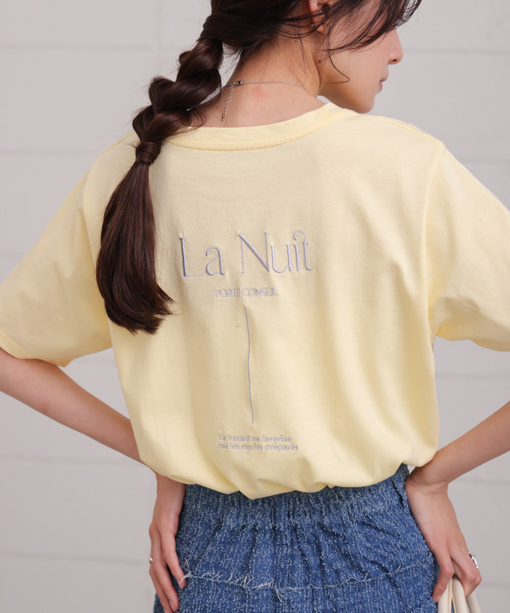 バックロゴ刺繍Tシャツ