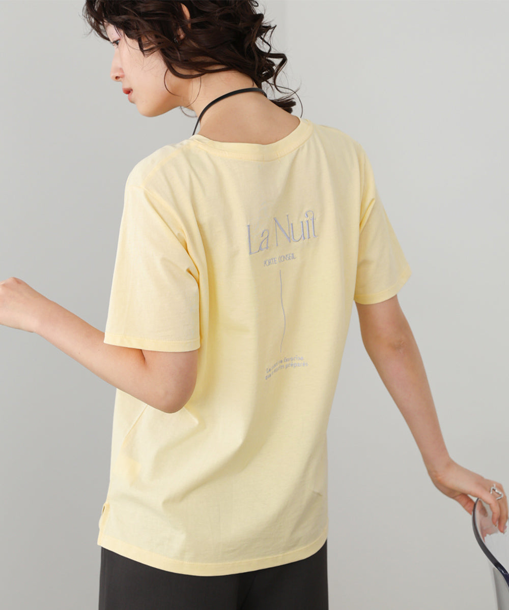 バックロゴ刺繍Tシャツ