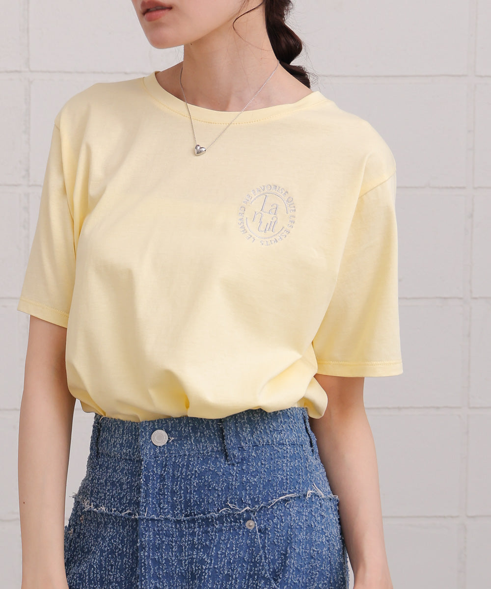 バックロゴ刺繍Tシャツ