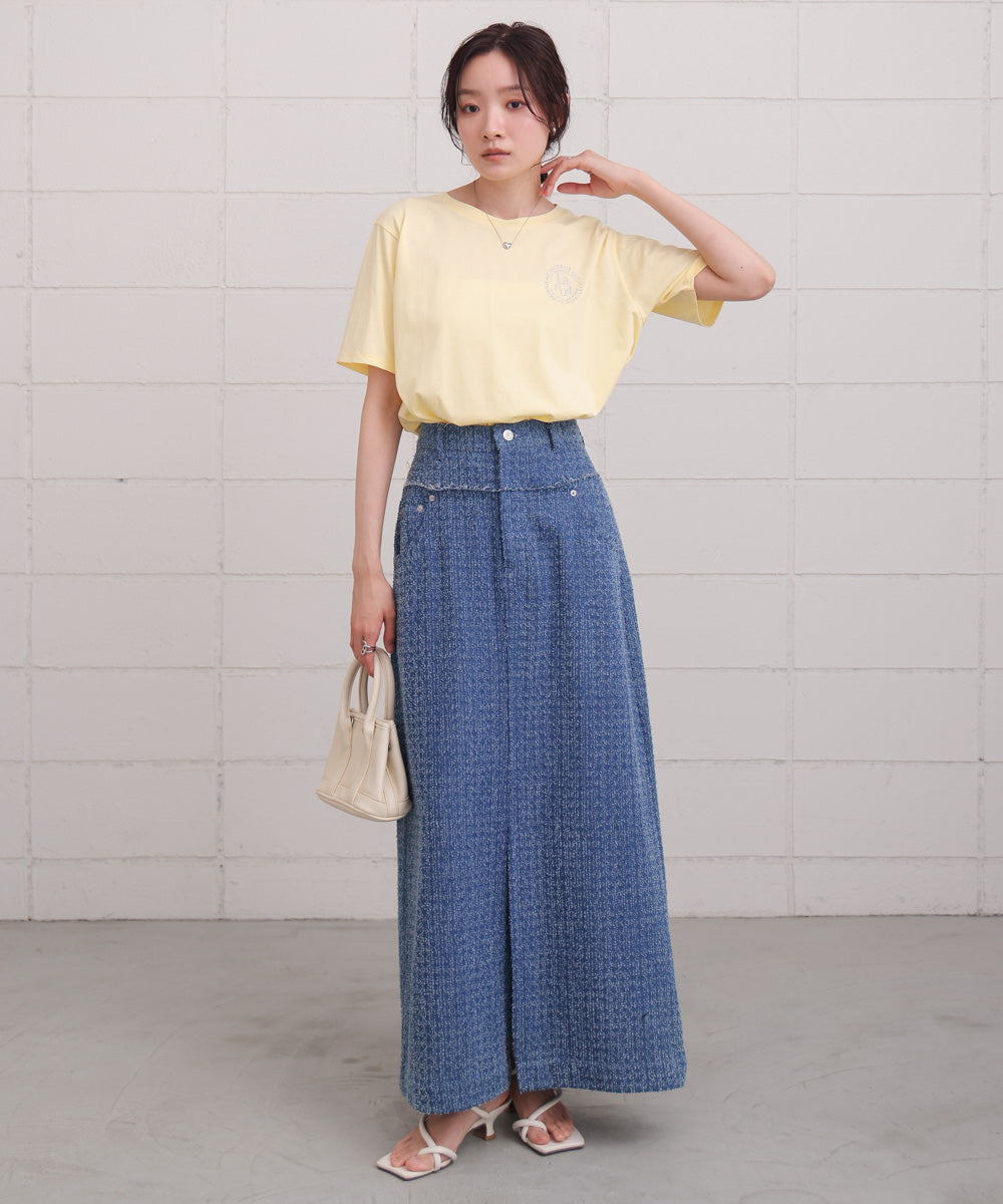 バックロゴ刺繍Tシャツ