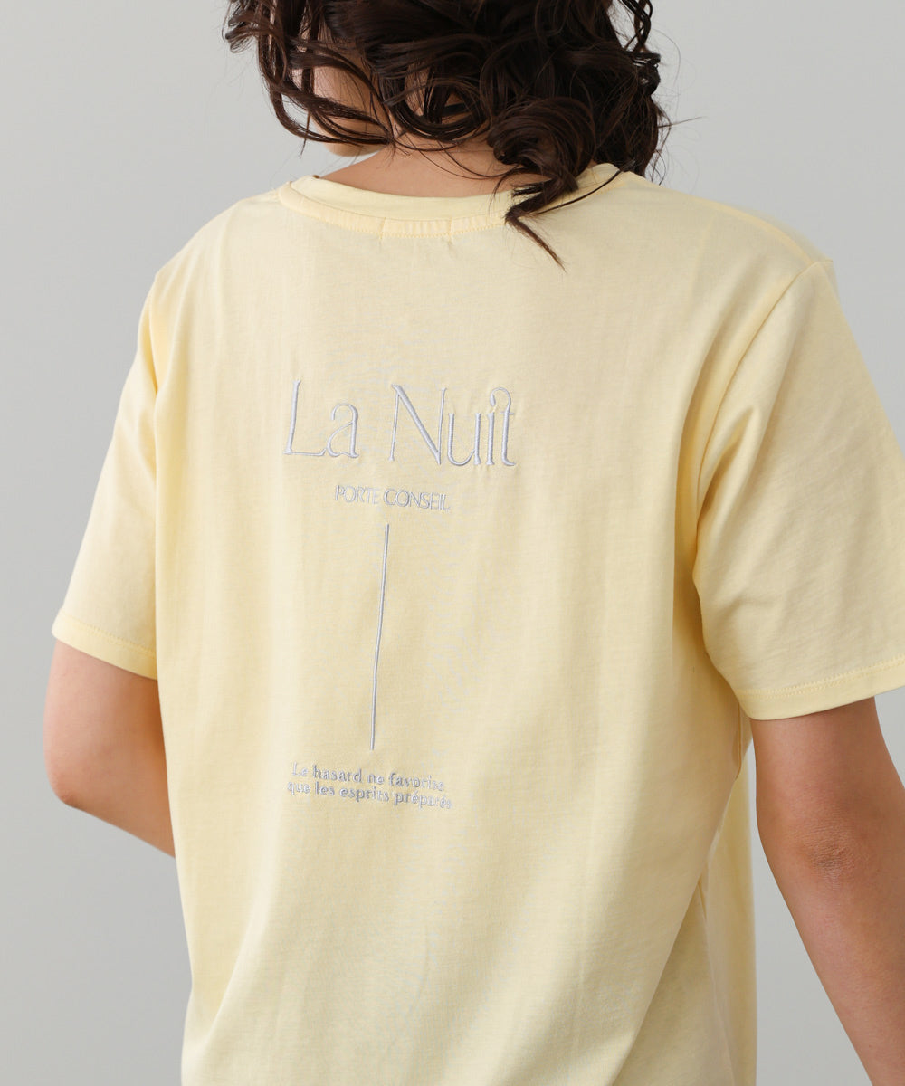 バックロゴ刺繍Tシャツ