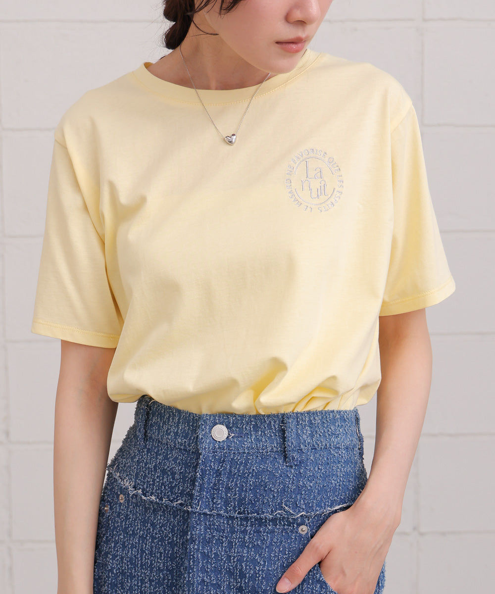 バックロゴ刺繍Tシャツ