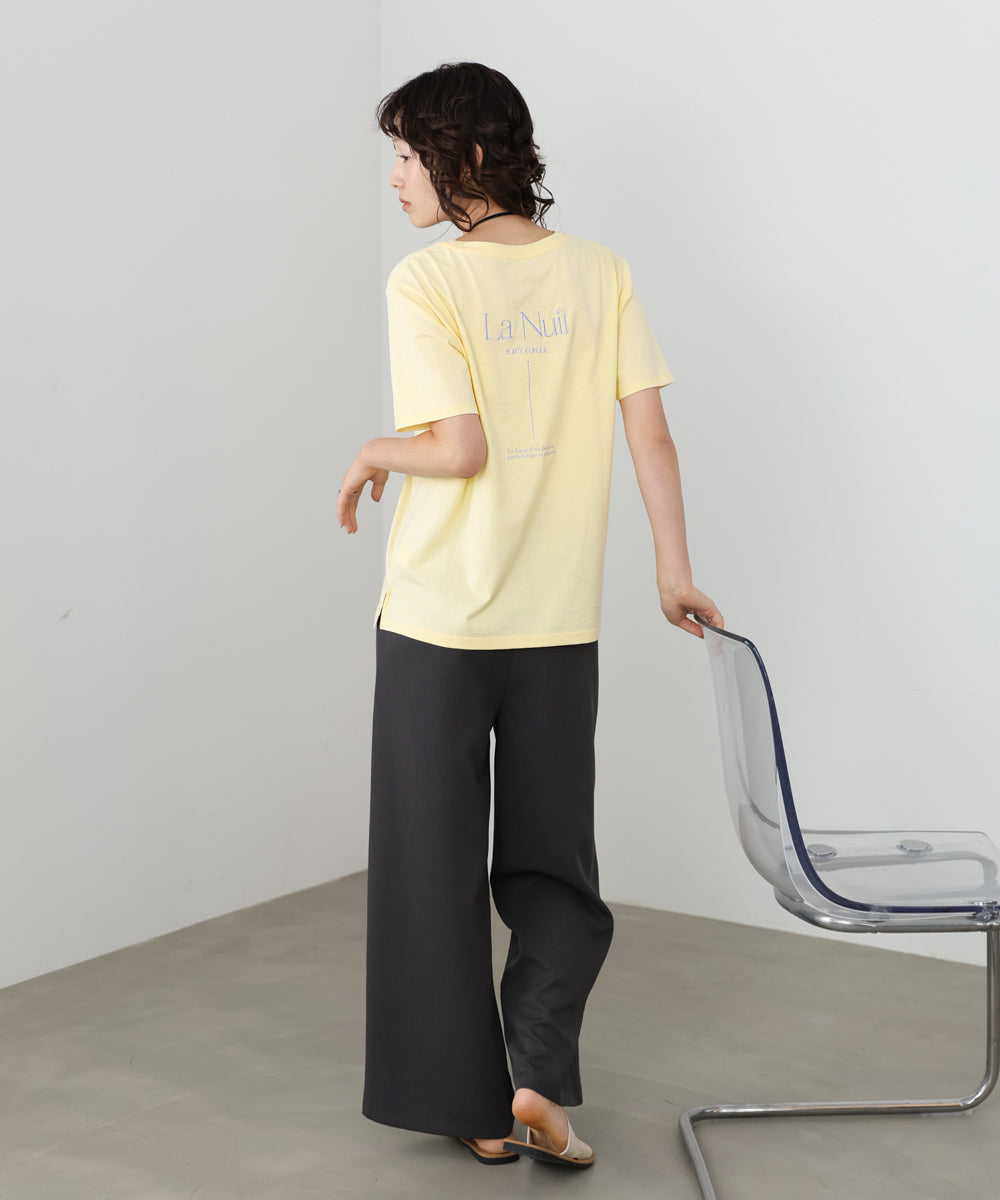 バックロゴ刺繍Tシャツ