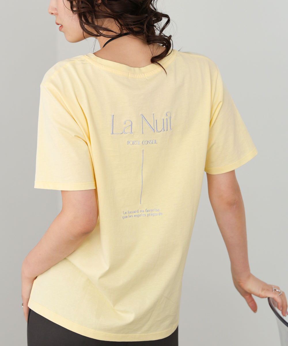 バックロゴ刺繍Tシャツ