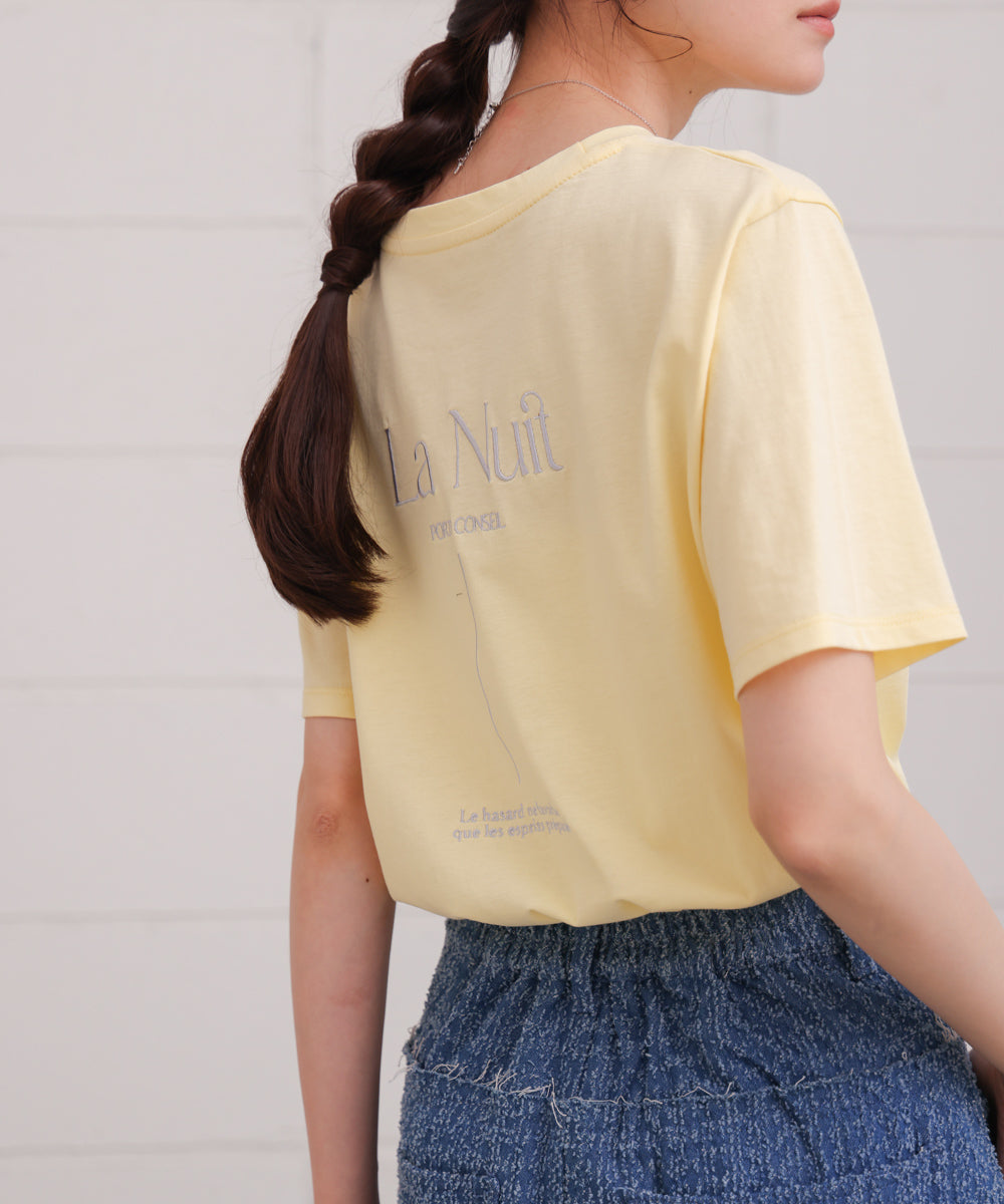 バックロゴ刺繍Tシャツ