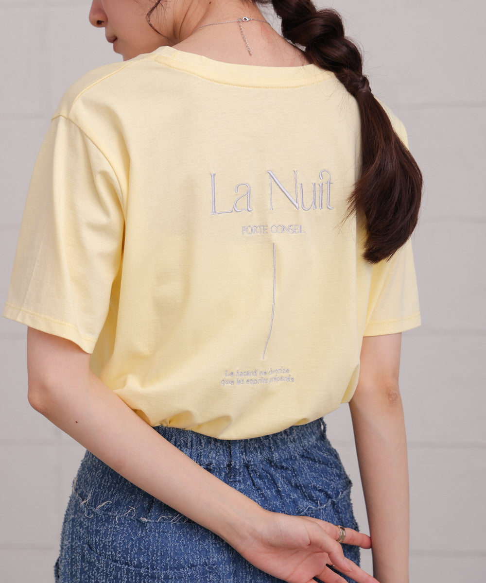 バックロゴ刺繍Tシャツ