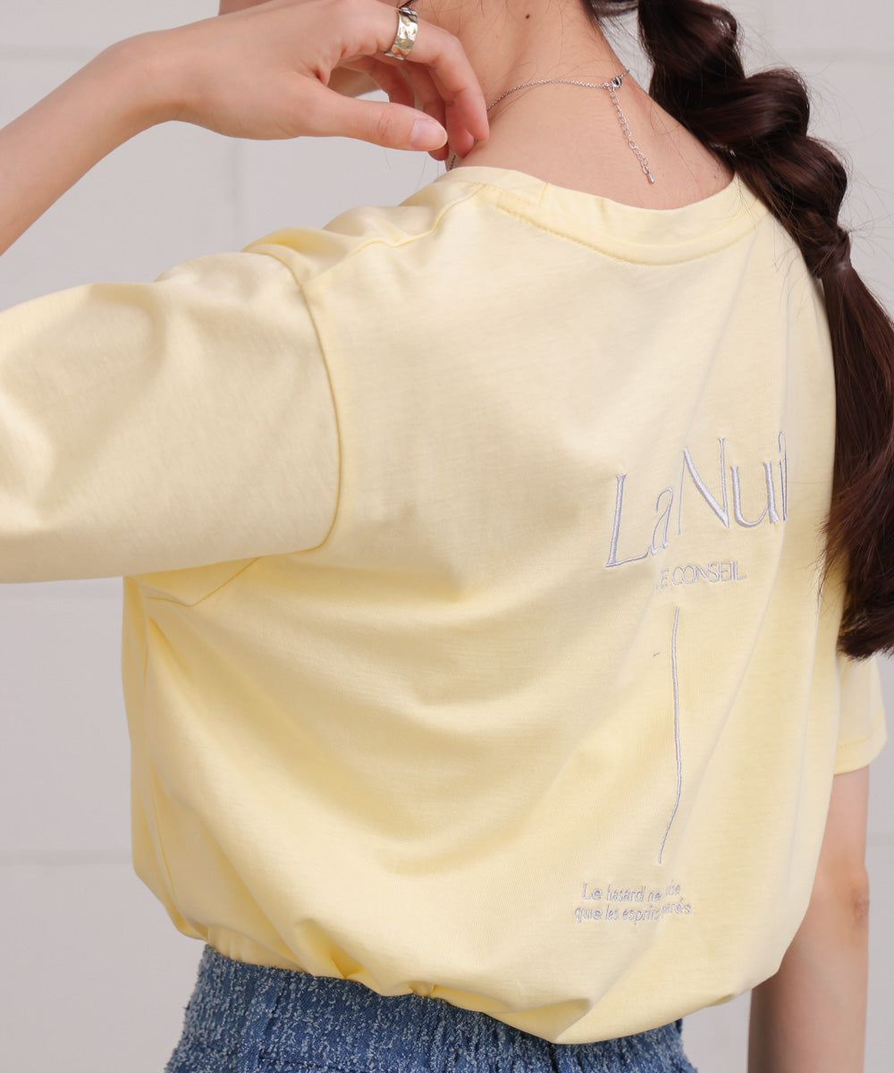 バックロゴ刺繍Tシャツ