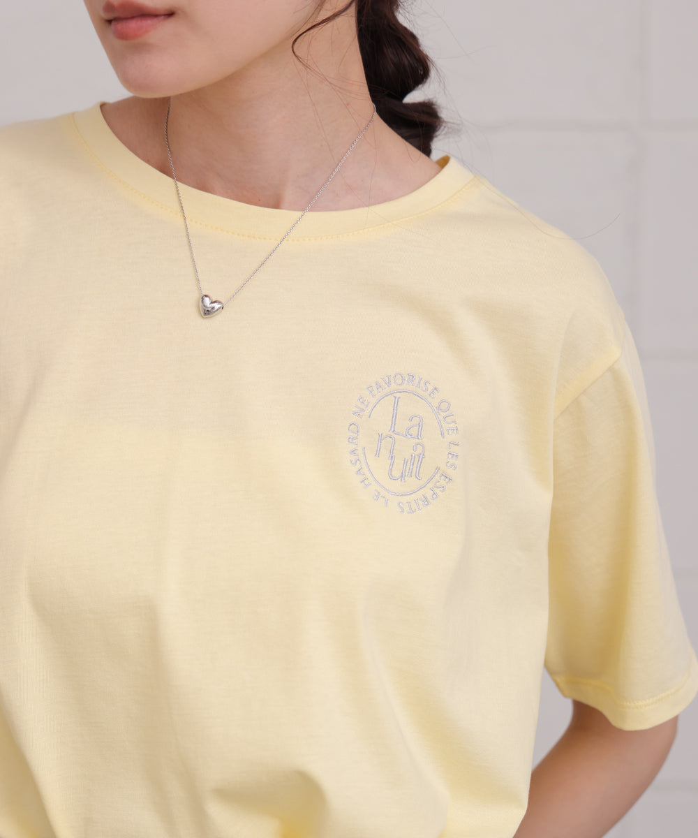 バックロゴ刺繍Tシャツ