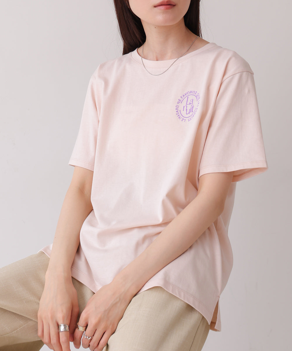 バックロゴ刺繍Tシャツ