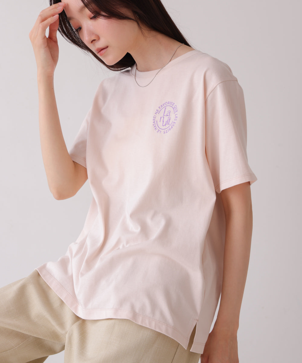 バックロゴ刺繍Tシャツ