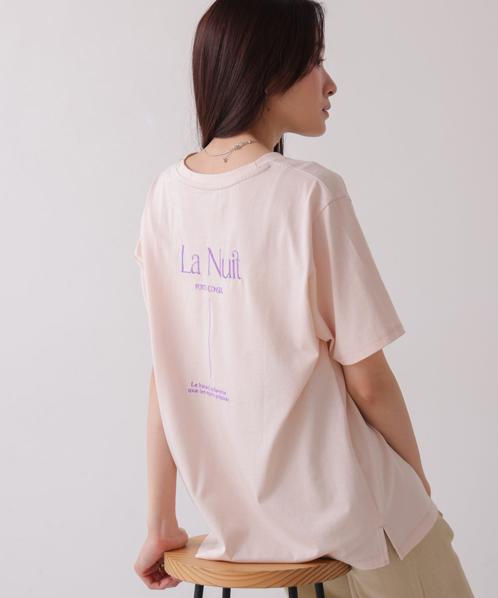 バックロゴ刺繍Tシャツ