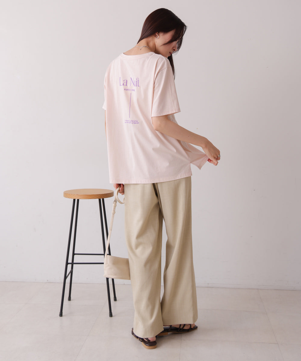 バックロゴ刺繍Tシャツ