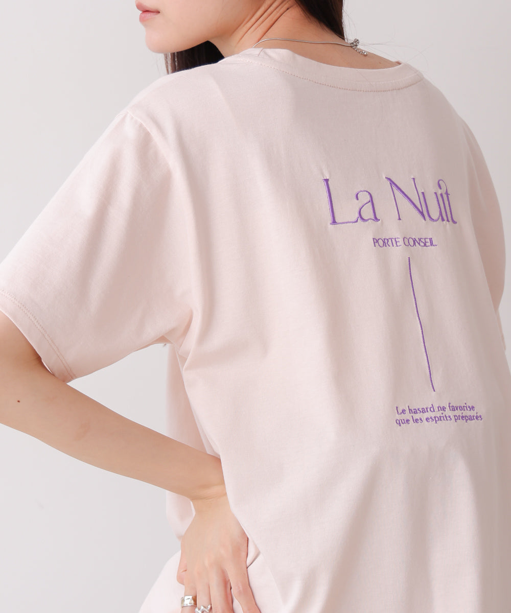 バックロゴ刺繍Tシャツ