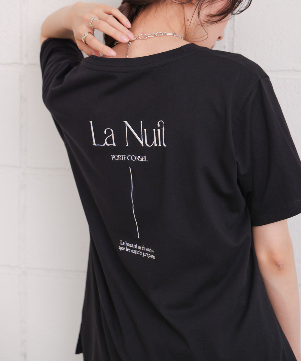 バックロゴ刺繍Tシャツ