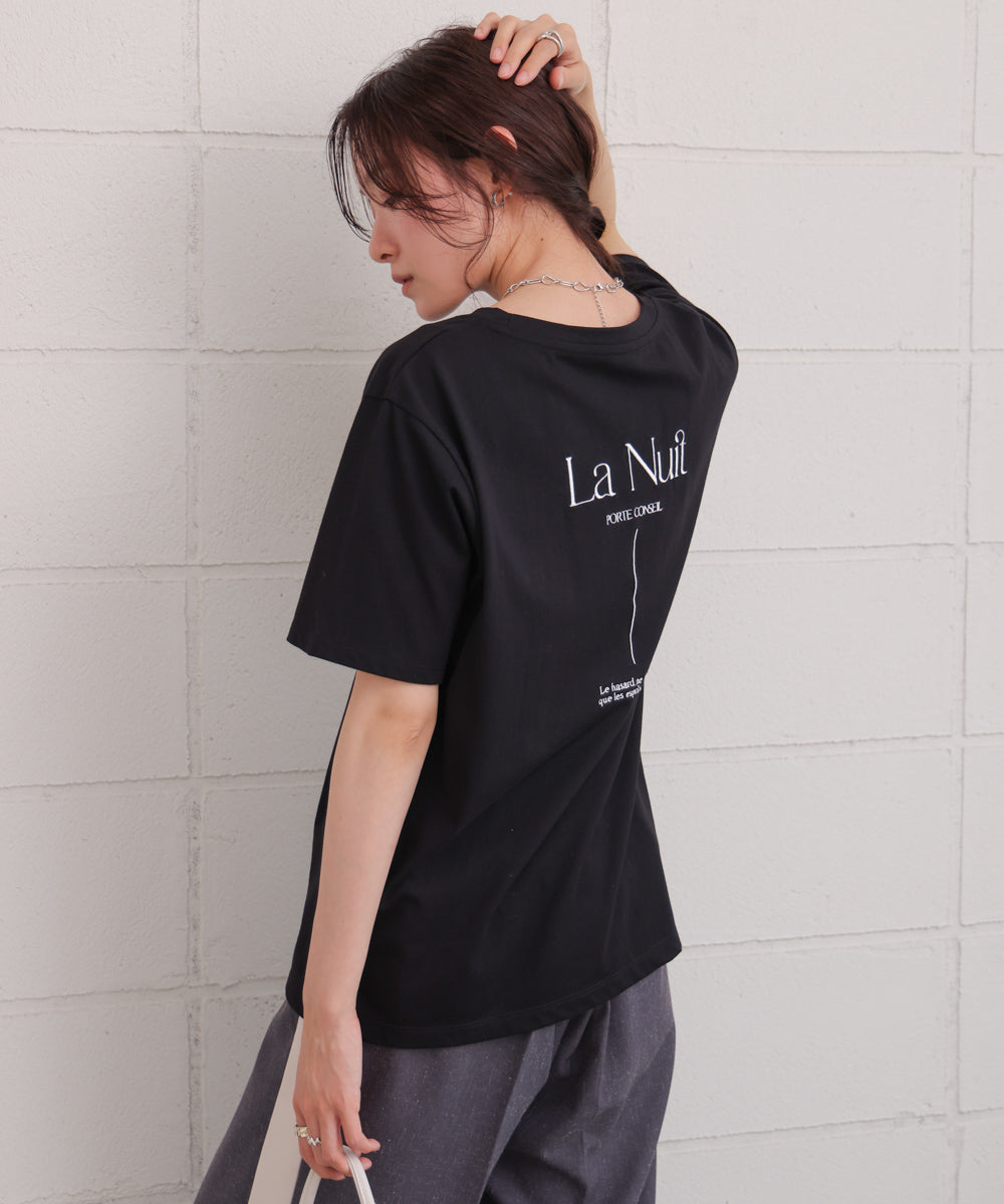 バックロゴ刺繍Tシャツ