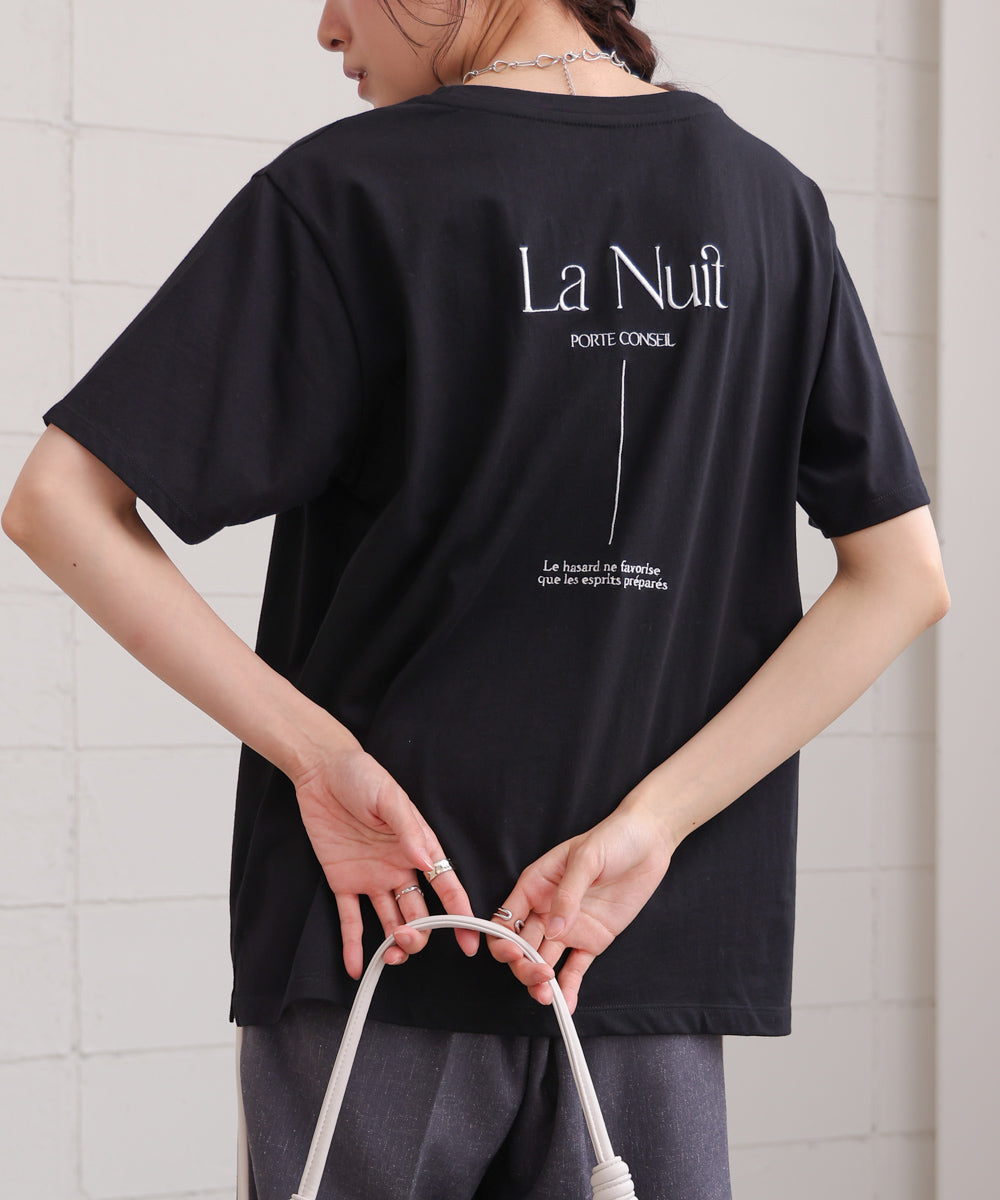バックロゴ刺繍Tシャツ