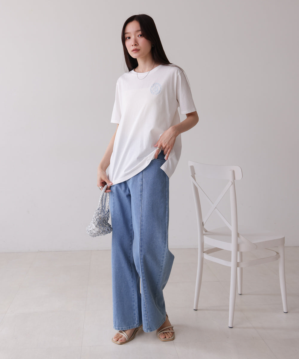 バックロゴ刺繍Tシャツ