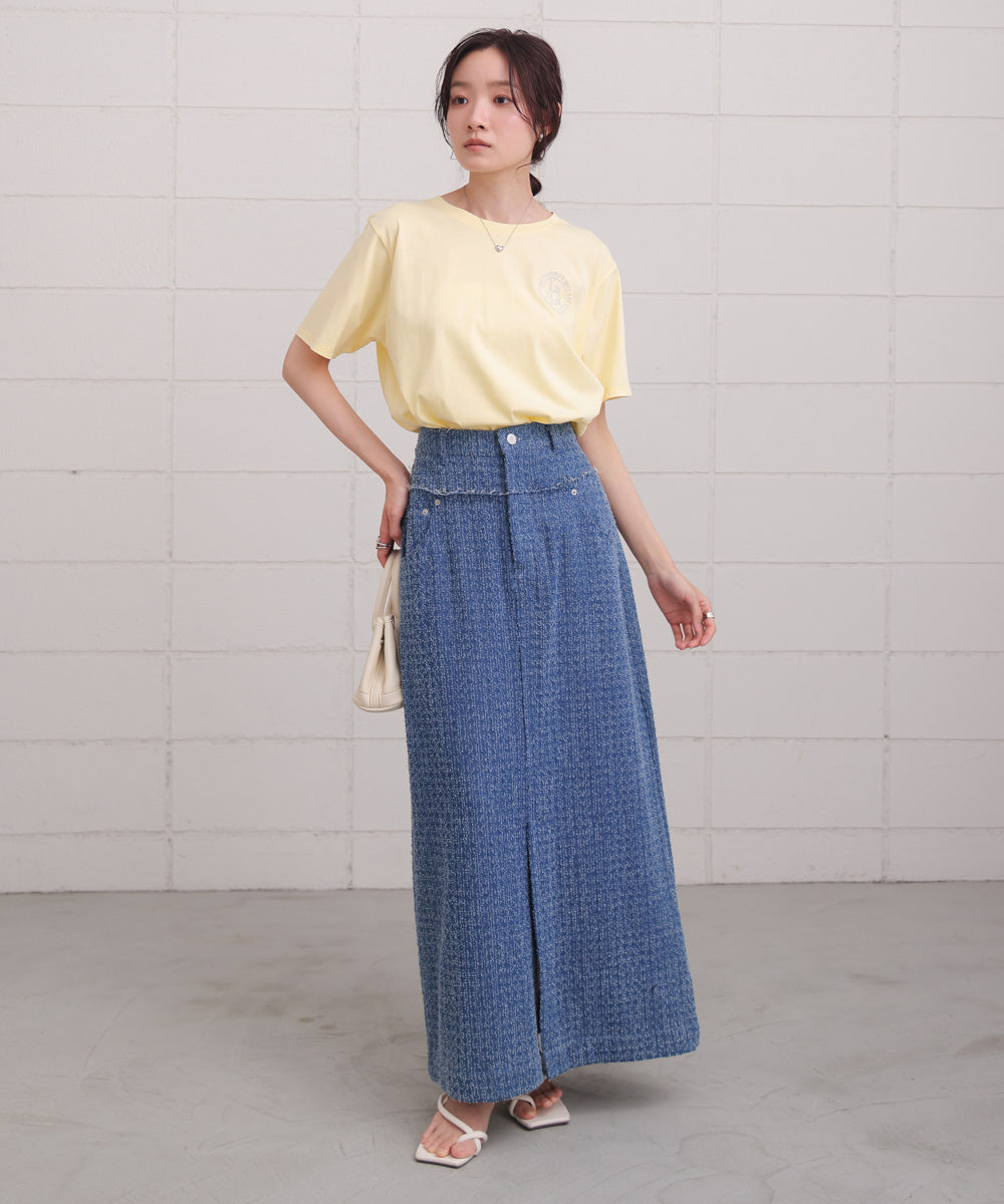 バックロゴ刺繍Tシャツ