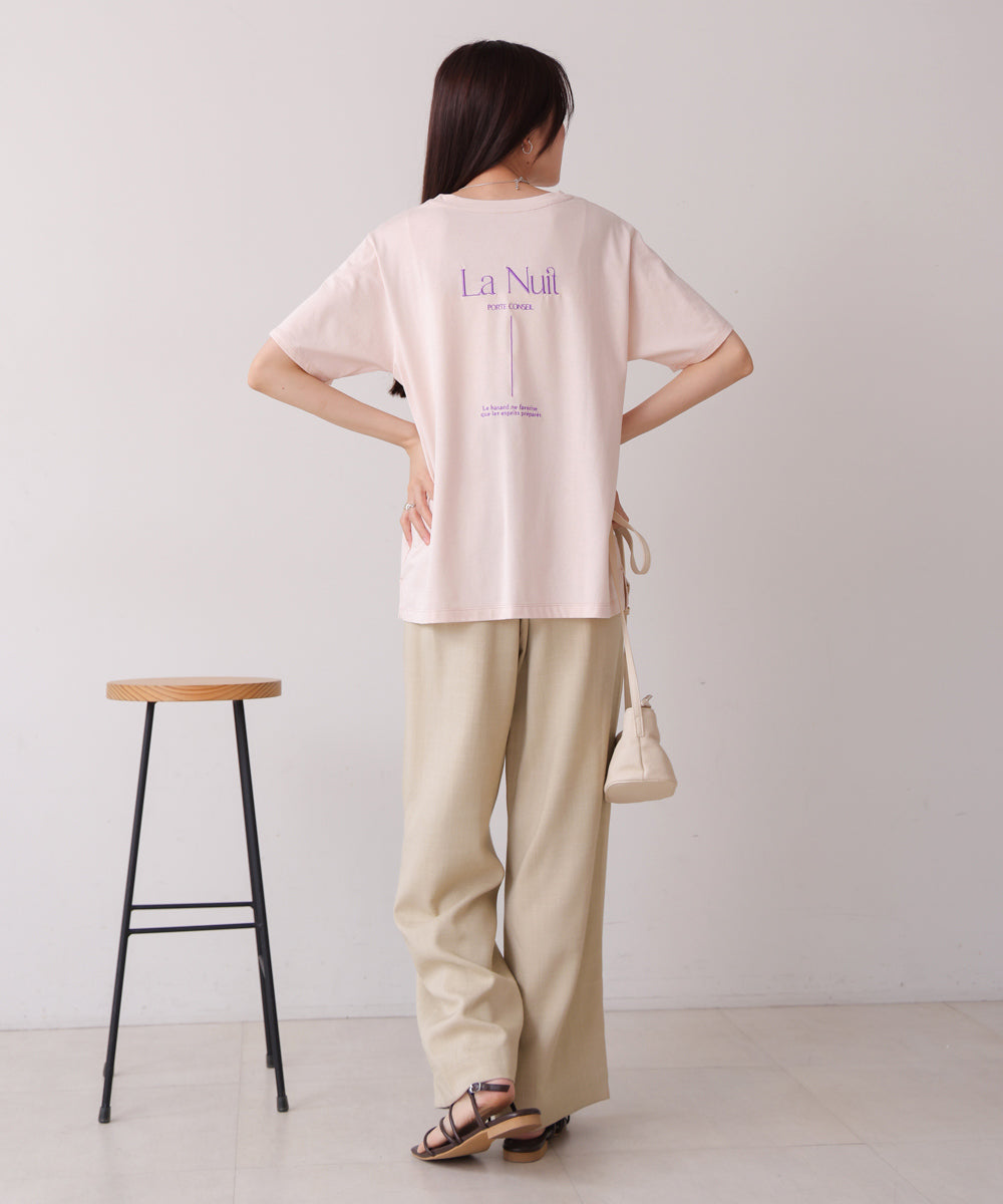 バックロゴ刺繍Tシャツ