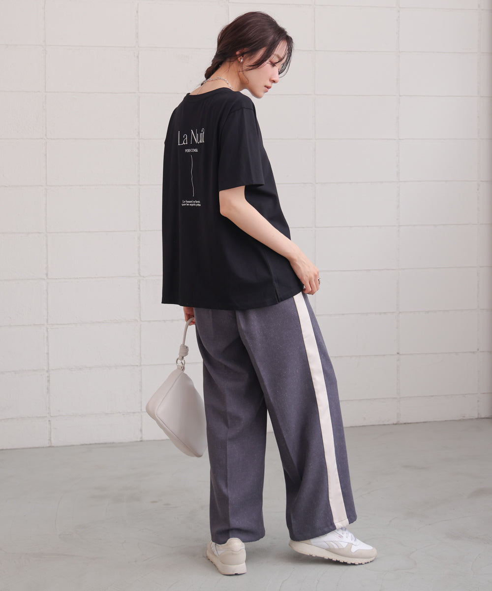 バックロゴ刺繍Tシャツ
