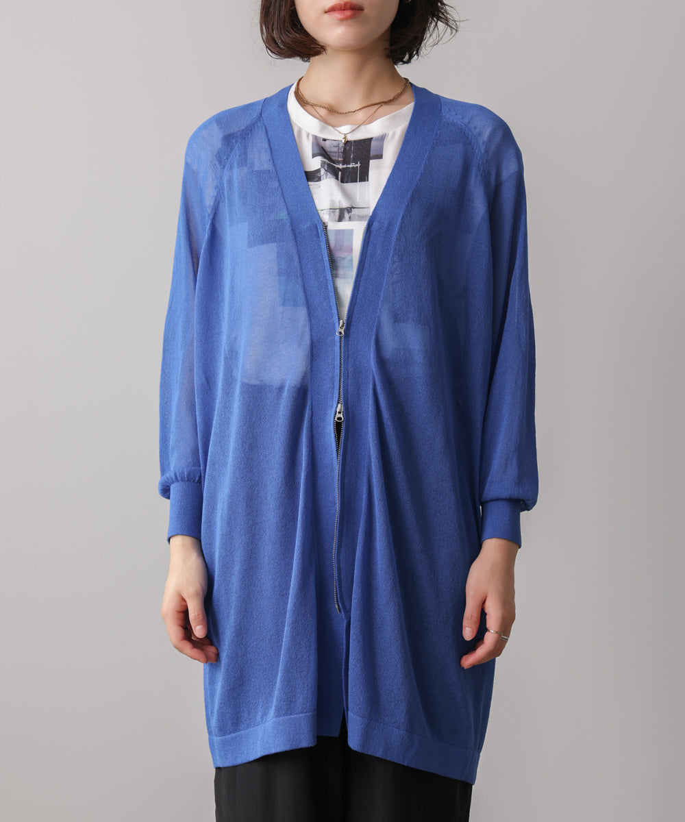 ZIPロングカーディガン