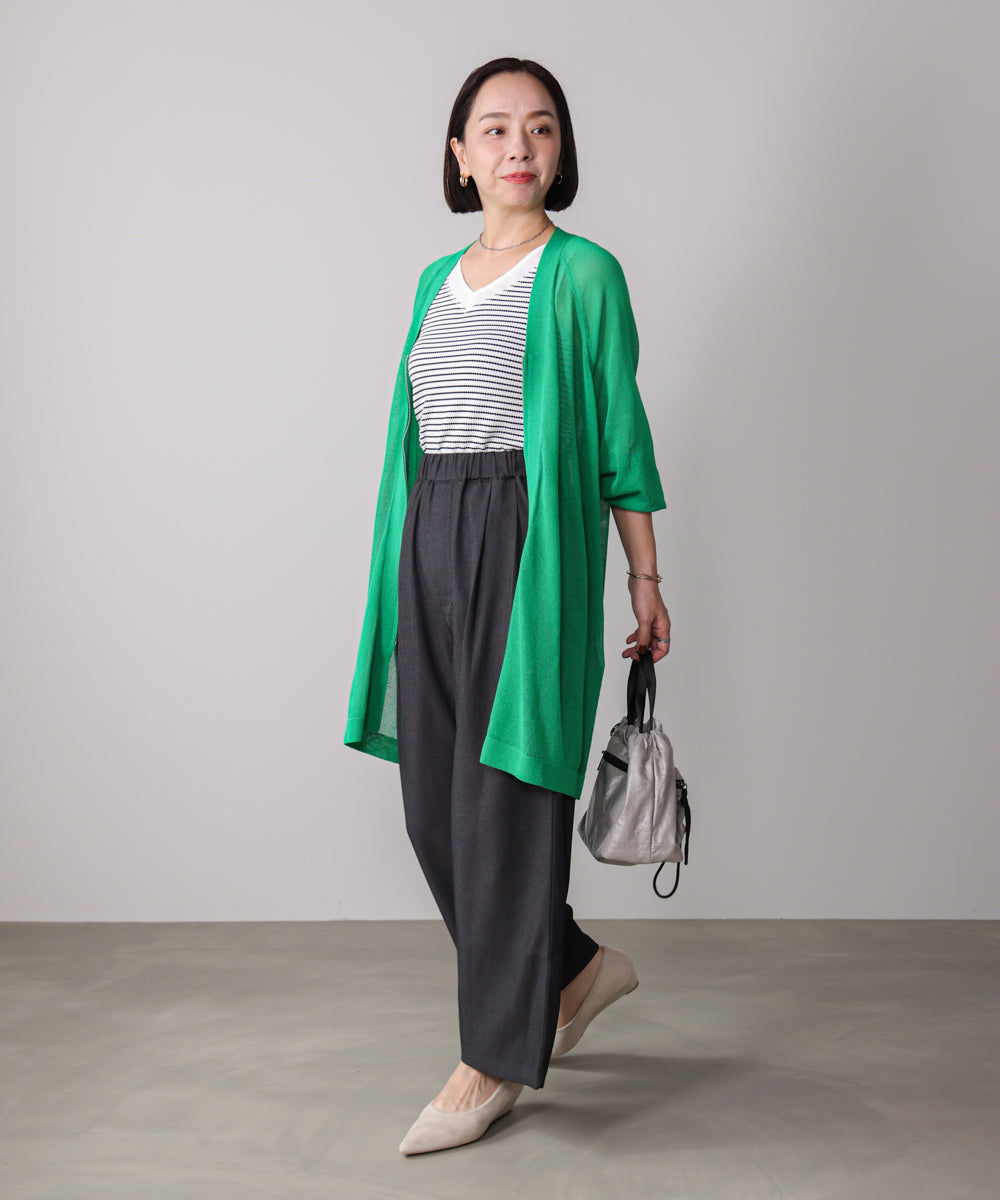 ZIPロングカーディガン