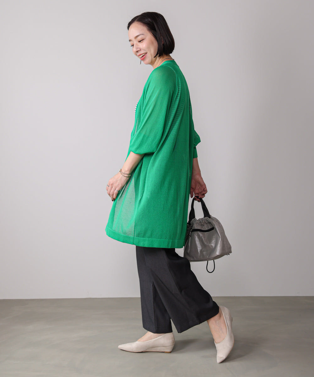 ZIPロングカーディガン