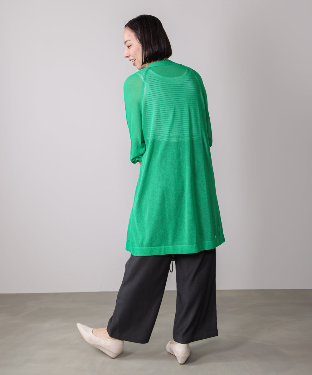 ZIPロングカーディガン