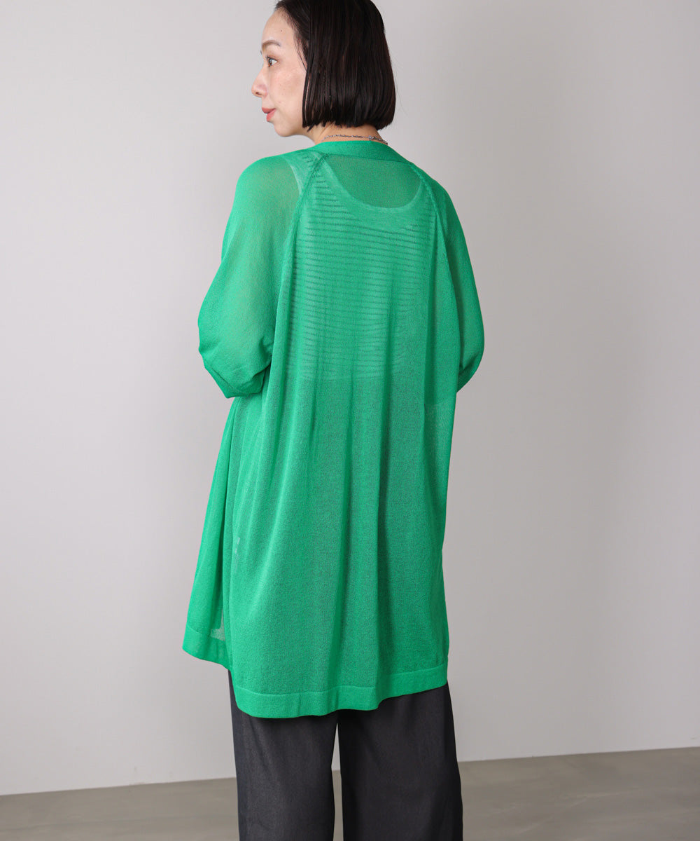 ZIPロングカーディガン