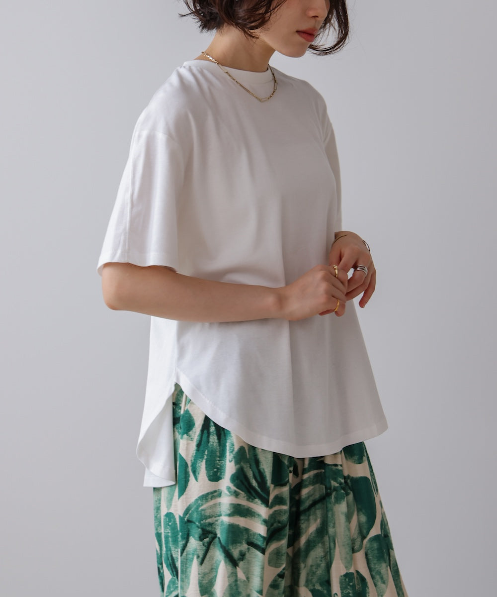 異素材バックフリルプルオーバー